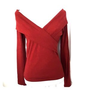 OFF SHOULDER BURGENDY COLOR NWT TOP BLOUSE